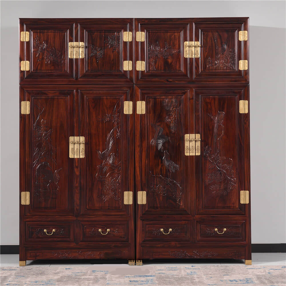 大红酸枝 衣柜顶箱柜